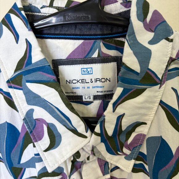 Nickel & Iron SS AOP button down L - Picture 2 of 4